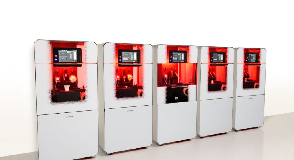 A Bank of Admaflex 130 3D Printers